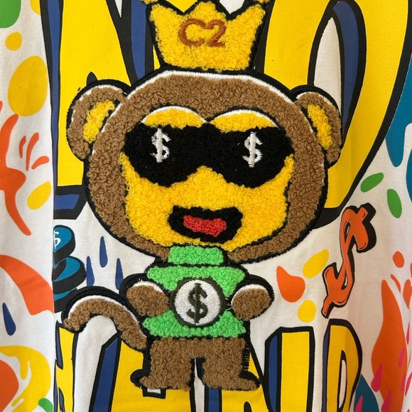 NWT Create 2mrw Men’s Long Sleeve Hoodie Tee - 
No Hand Outs - Picture 2 of 8